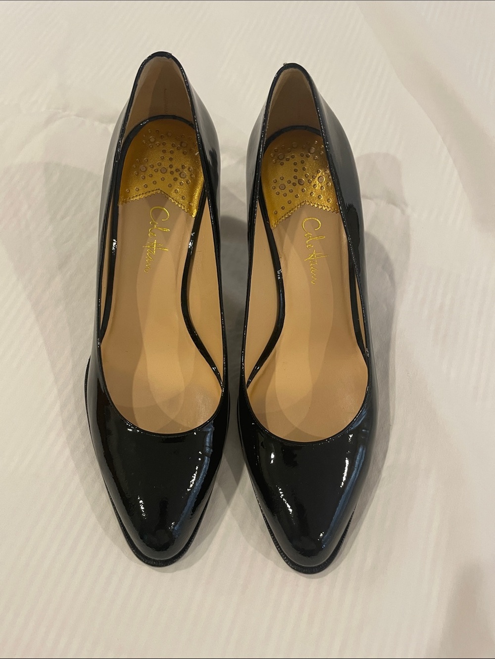 Cole Haan Nike Air black patent pumps